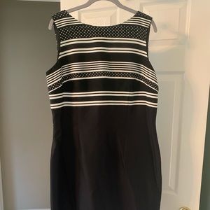Talbots black and cream dress